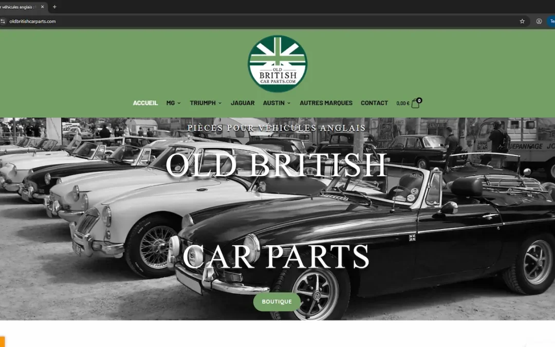 Old British Car Parts – E-commerce de pièces automobiles, Arras