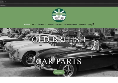 Old British Car Parts – E-commerce de pièces automobiles, Arras